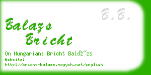 balazs bricht business card